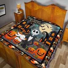 Load image into Gallery viewer, Personalized Halloween Quilt Hello Darkness My Old Friend Gift
