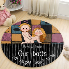 Load image into Gallery viewer, Personalized Round Rug Custom Couple Design Unique Home Decor
