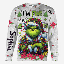 Load image into Gallery viewer, Personalized Christmas All Over Shirt Grinch Design Gift
