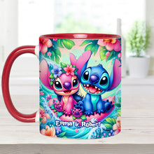 Load image into Gallery viewer, Personalized Ohana Accent Mug Custom Name Gift for Couple
