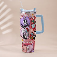 Load image into Gallery viewer, Personalized Tumbler With Handle for Couples | Unique Gift Idea
