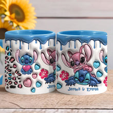Load image into Gallery viewer, Personalized Ohana Accent Mug Custom Name Gift for Couples
