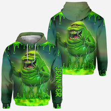 Load image into Gallery viewer, Personalized Green Ghost Hoodie and Leggings Set for Kids and Adults
