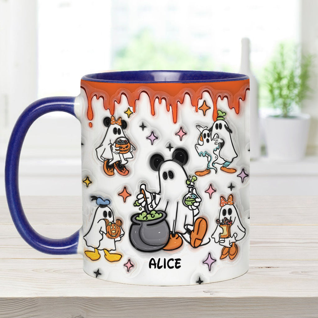 Personalized Spooky Ghost Accent Mug Custom Name Halloween Gift