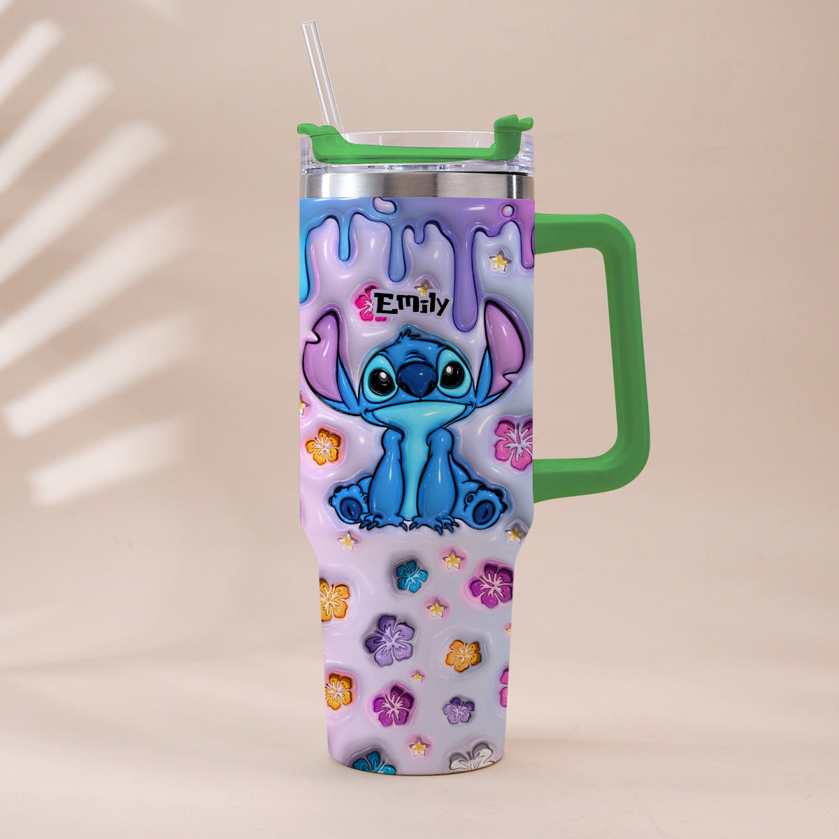 Personalized Ohana Tumbler with Handle Custom Name Gift Idea