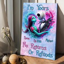 Load image into Gallery viewer, Personalized Nightmare Before Christmas Canvas Print Gift for Couples
