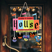 Load image into Gallery viewer, Personalized Happiest Place on Earth Wood Sign for Grandparents - Custom Name Decor Gift
