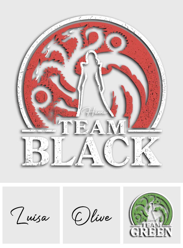 Personalized Team Black vs Team Green Decal for Cars & Windows