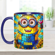Load image into Gallery viewer, Personalized Minion Accent Mug Custom Name Gift for Kids
