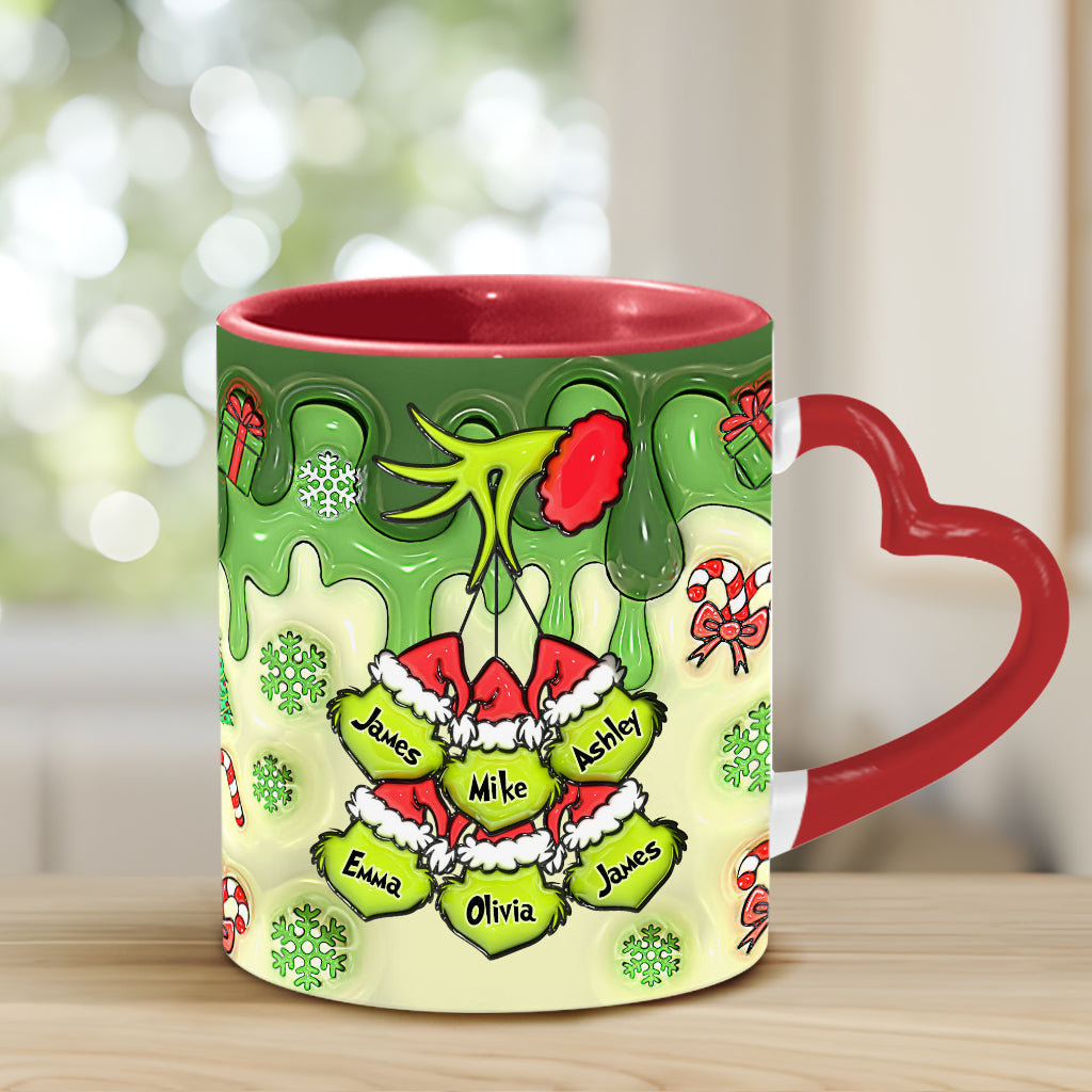 Personalized Heart Handle Mug Custom Name Gift for Mom