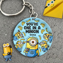 Load image into Gallery viewer, Personalized Keychain You're One In A Minion Gift for Kids

