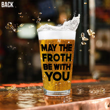 Load image into Gallery viewer, Personalized Beer Glass with Star Wars Theme Custom Name Gift for Dad
