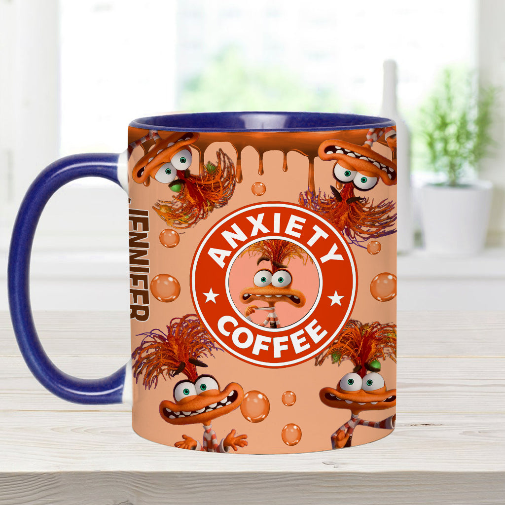 Personalized Accent Mug Custom Name Anxiety Coffee Gift