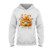 Load image into Gallery viewer, Personalized Mama Bear T-Shirt &amp; Hoodie with Floral Design for Mom

