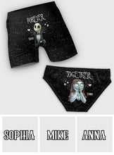 Load image into Gallery viewer, Personalized Lace Border Women Briefs &amp; Men's Boxer Briefs Custom Name Gift for Couples
