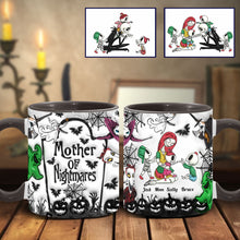 Load image into Gallery viewer, Personalized Nightmare Accent Mug with Custom Names for Mom
