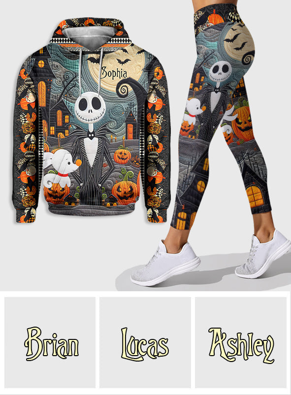 Personalized Halloween Hoodie & Leggings Set for Women | Custom Name Gift