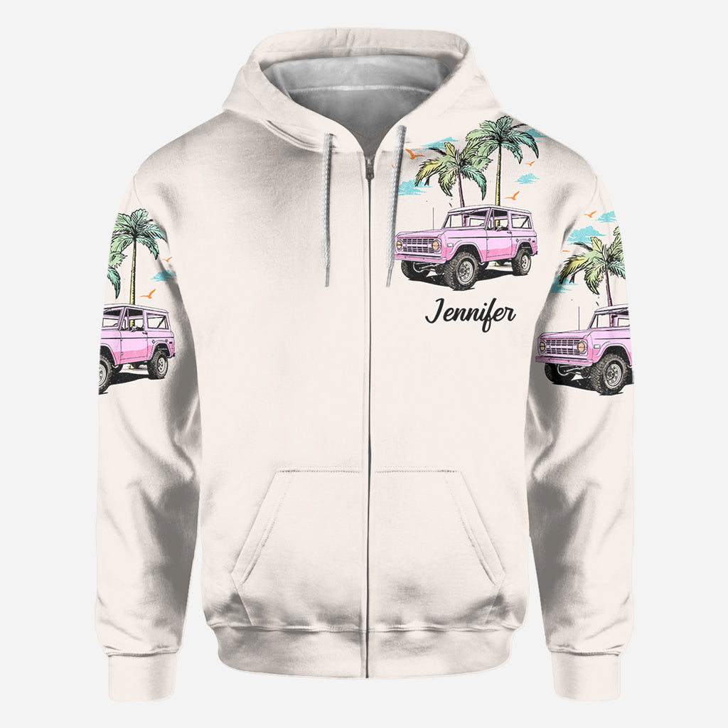 Personalized Sunset Chaser All Over Shirt with Custom Name for Beach Lovers