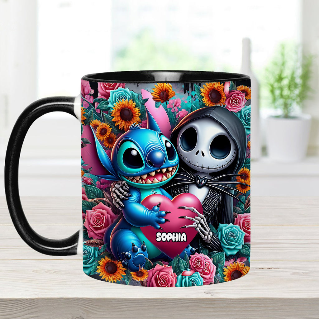 Personalized Nightmare Accent Mug Custom Name Gift for Halloween