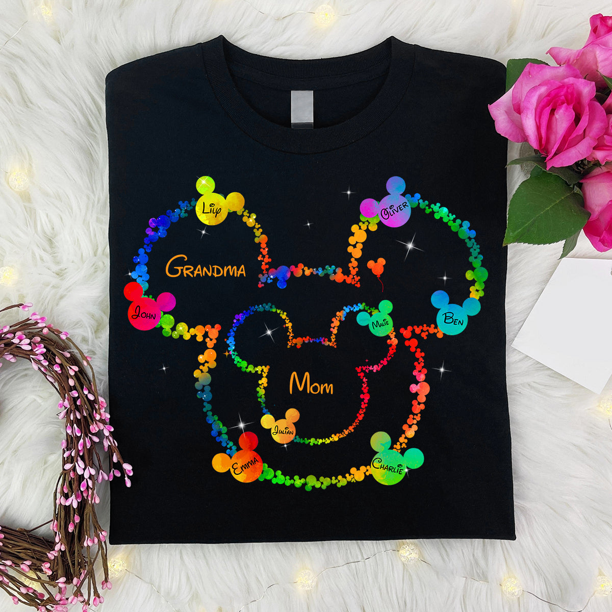 Personalized Mom Grandma Mouse T-shirt & Hoodie Gift for Mother's Day