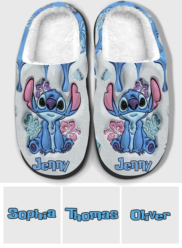 Personalized Ohana Slippers Custom Name Gift for Family