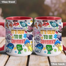 Load image into Gallery viewer, Personalized Autism Awareness Accent Mug Custom Name Gift for Kids
