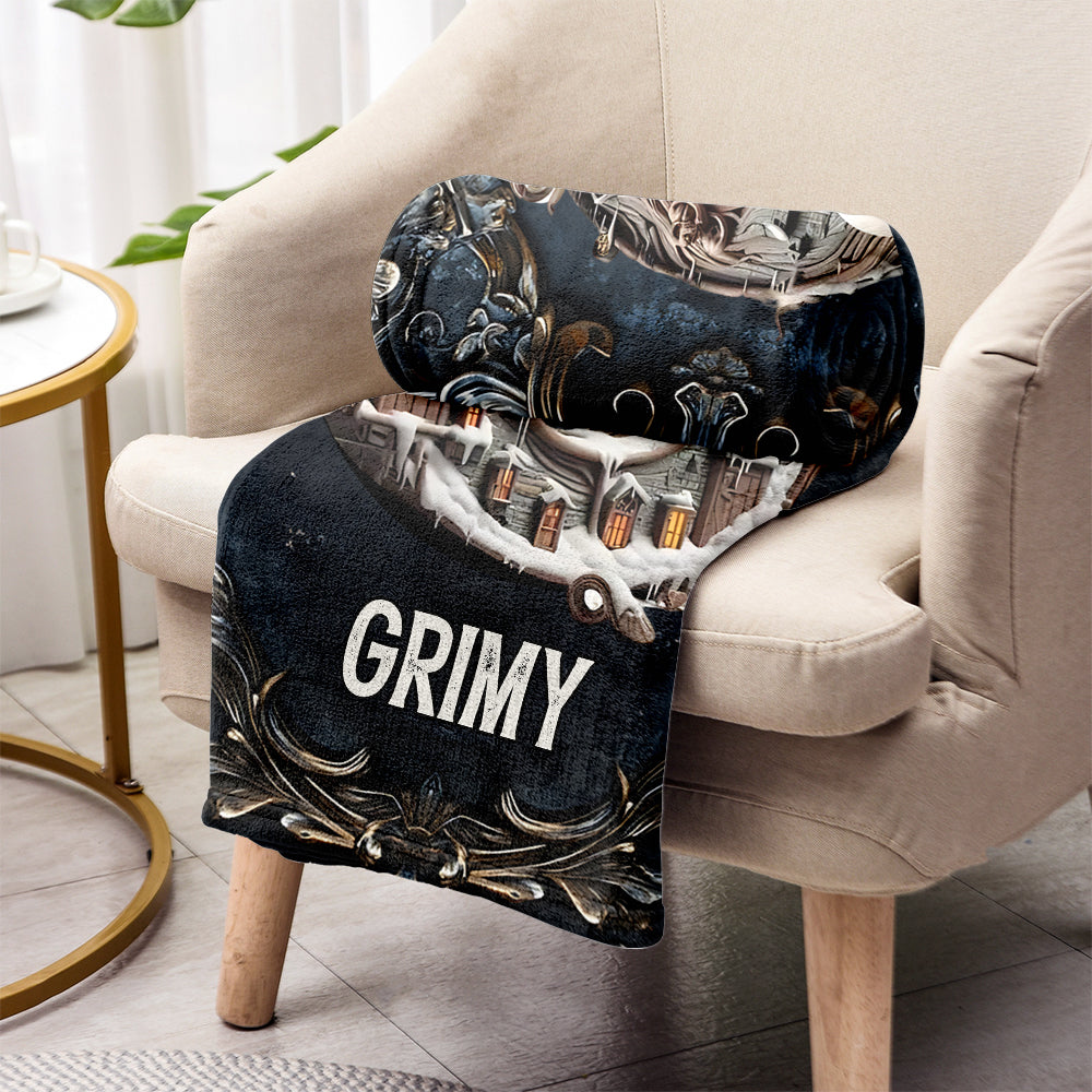 Personalized Nightmare Before Christmas Blanket Gift for Kids