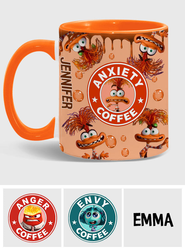 Personalized Accent Mug Custom Name Anxiety Coffee Gift