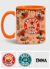Load image into Gallery viewer, Personalized Accent Mug Custom Name Anxiety Coffee Gift

