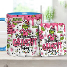 Load image into Gallery viewer, Personalized Grinch Accent Mug &amp; Coaster Gift for Christmas
