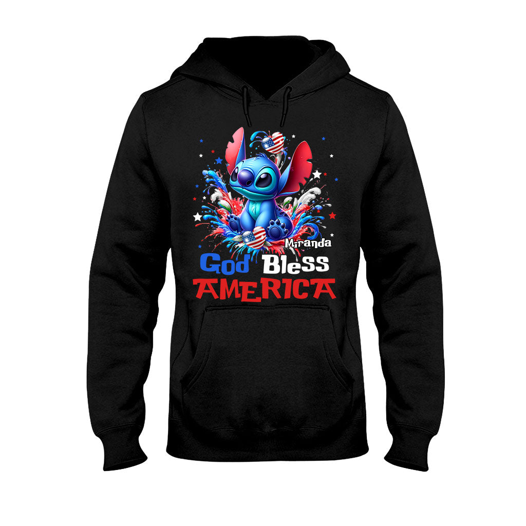 Personalized God Bless America T-Shirt & Hoodie for July 4th Gift