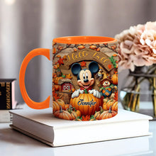 Load image into Gallery viewer, Personalized Hello Fall Accent Mug Custom Name Gift Idea
