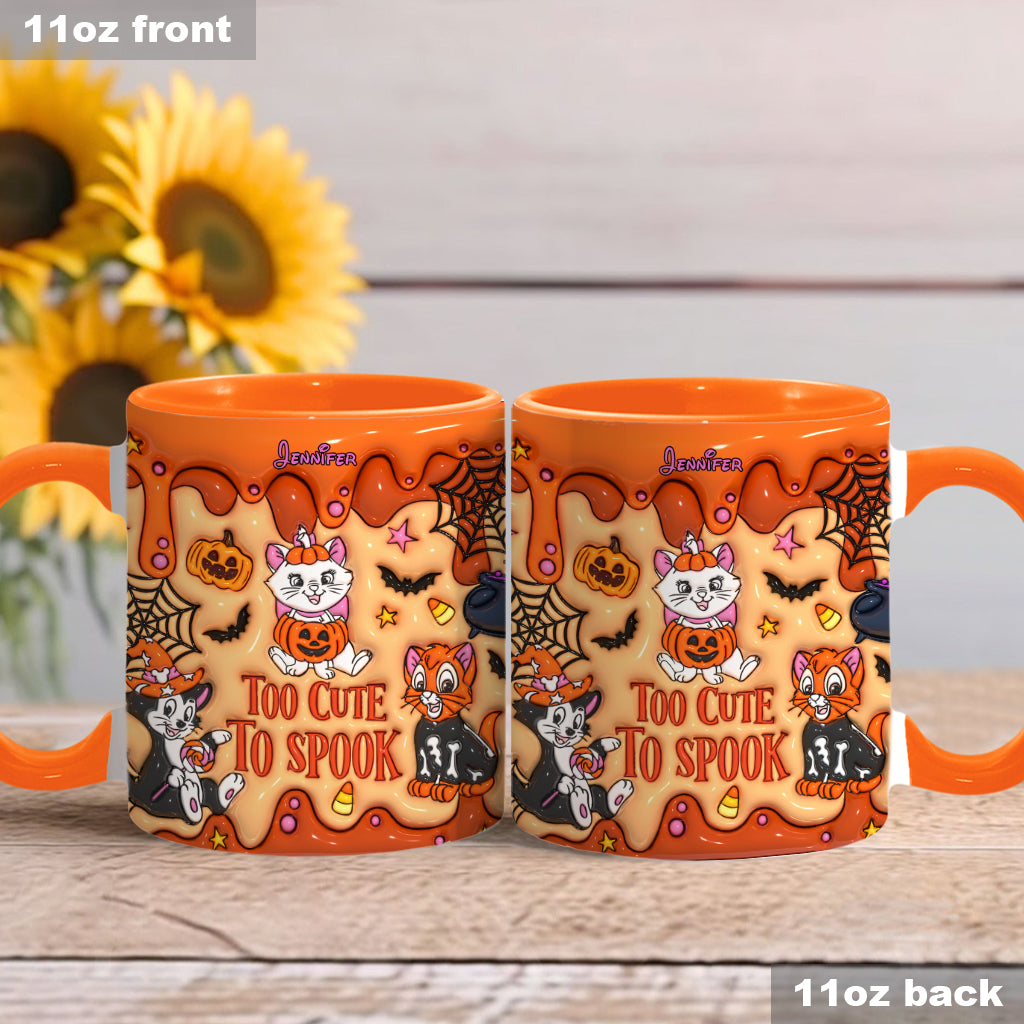 Personalized Halloween Accent Mug Cute Cat Design Gift