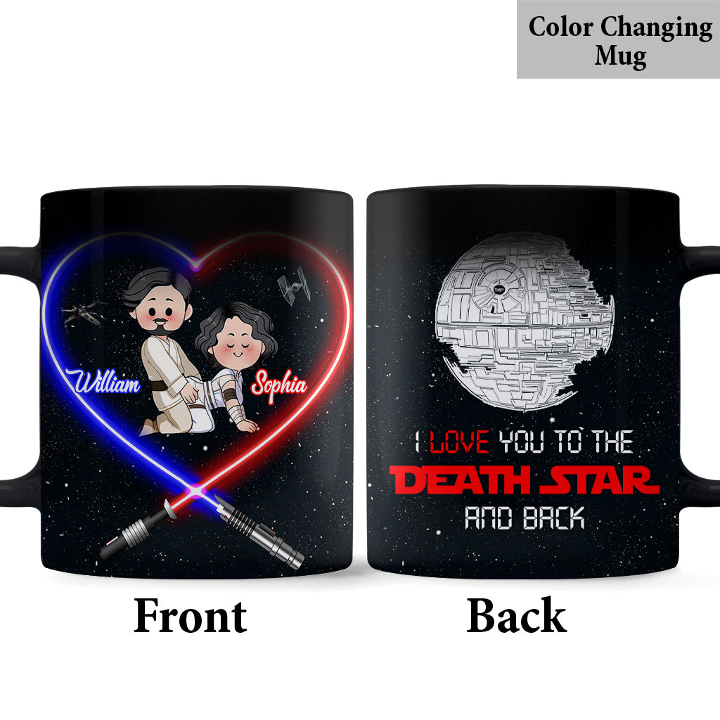 Personalized Star Wars Mug I Love You to the Death Star Gift for Couple