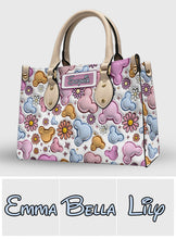 Load image into Gallery viewer, Personalized Leather Handbag with Disney Design for Her
