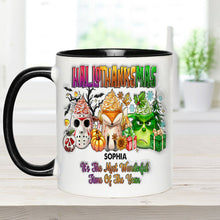 Load image into Gallery viewer, Personalized Hallothanksmas Accent Mug Custom Name Gift
