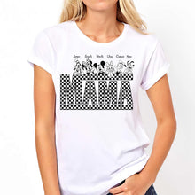 Load image into Gallery viewer, Personalized Vintage Checkered Mouse T-Shirt &amp; Hoodie for Mom and Dad

