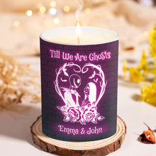 Load image into Gallery viewer, Personalized Till We Are Ghosts Candle with Wooden Lid for Couples
