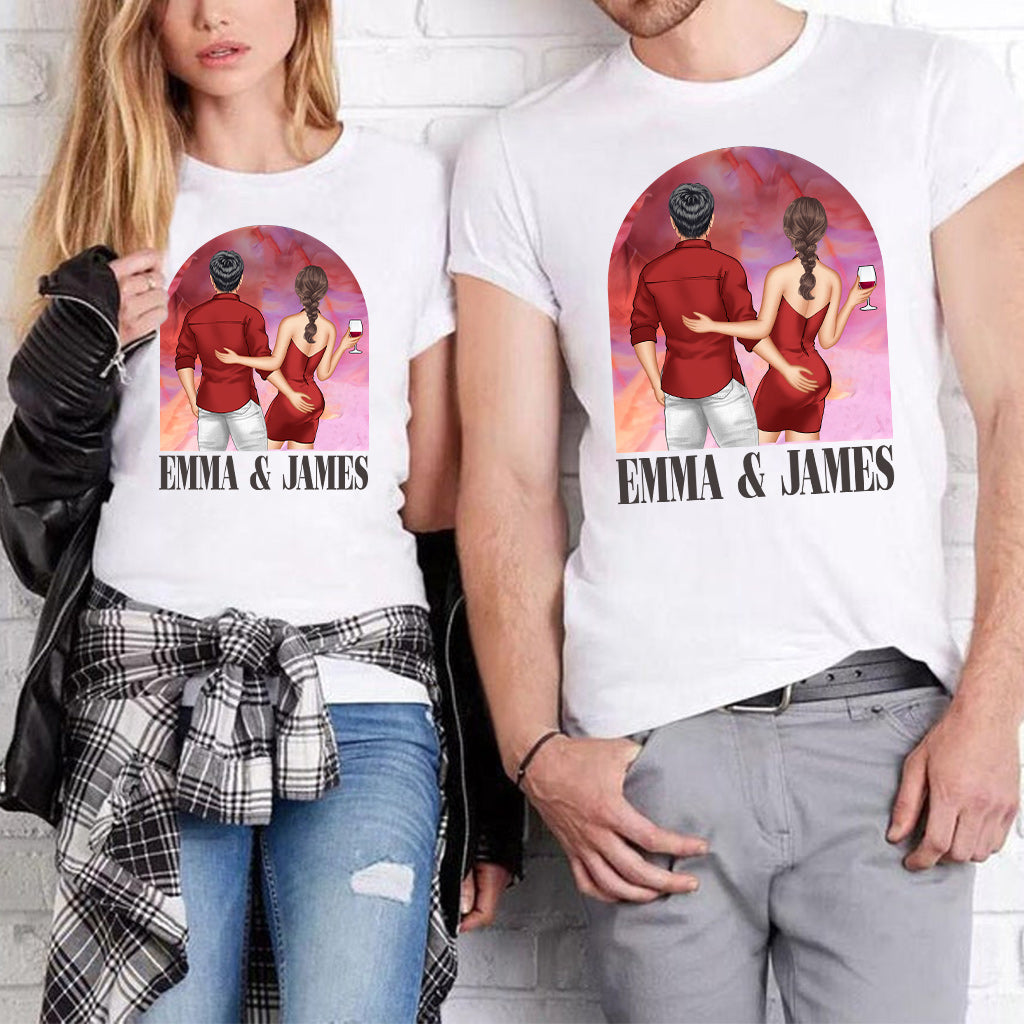 Personalized Couple T-Shirt & Hoodie Unique Gift for Anniversary or Valentine's Day