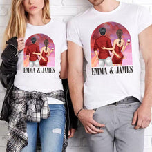 Load image into Gallery viewer, Personalized Couple T-Shirt &amp; Hoodie Unique Gift for Anniversary or Valentine's Day

