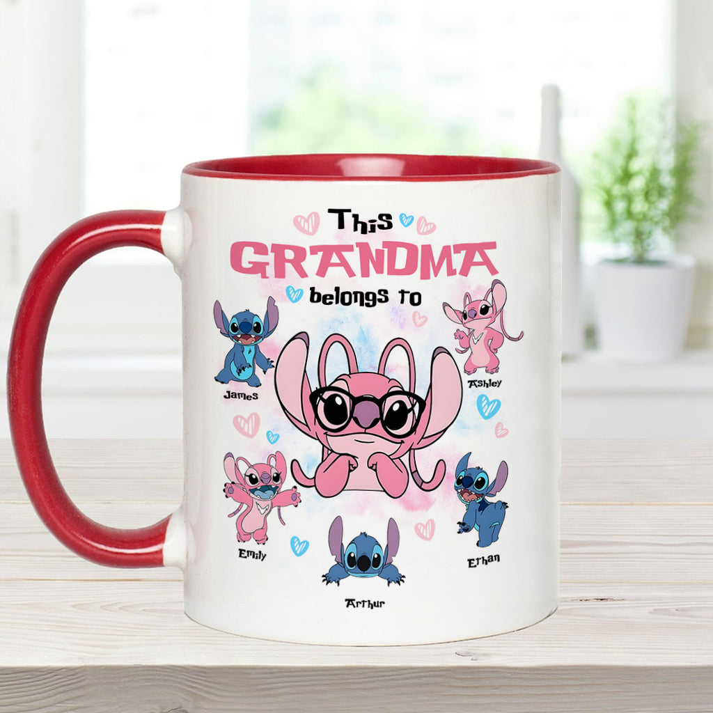 Personalized Accent Mug This Grandma Belongs To Custom Name Gift
