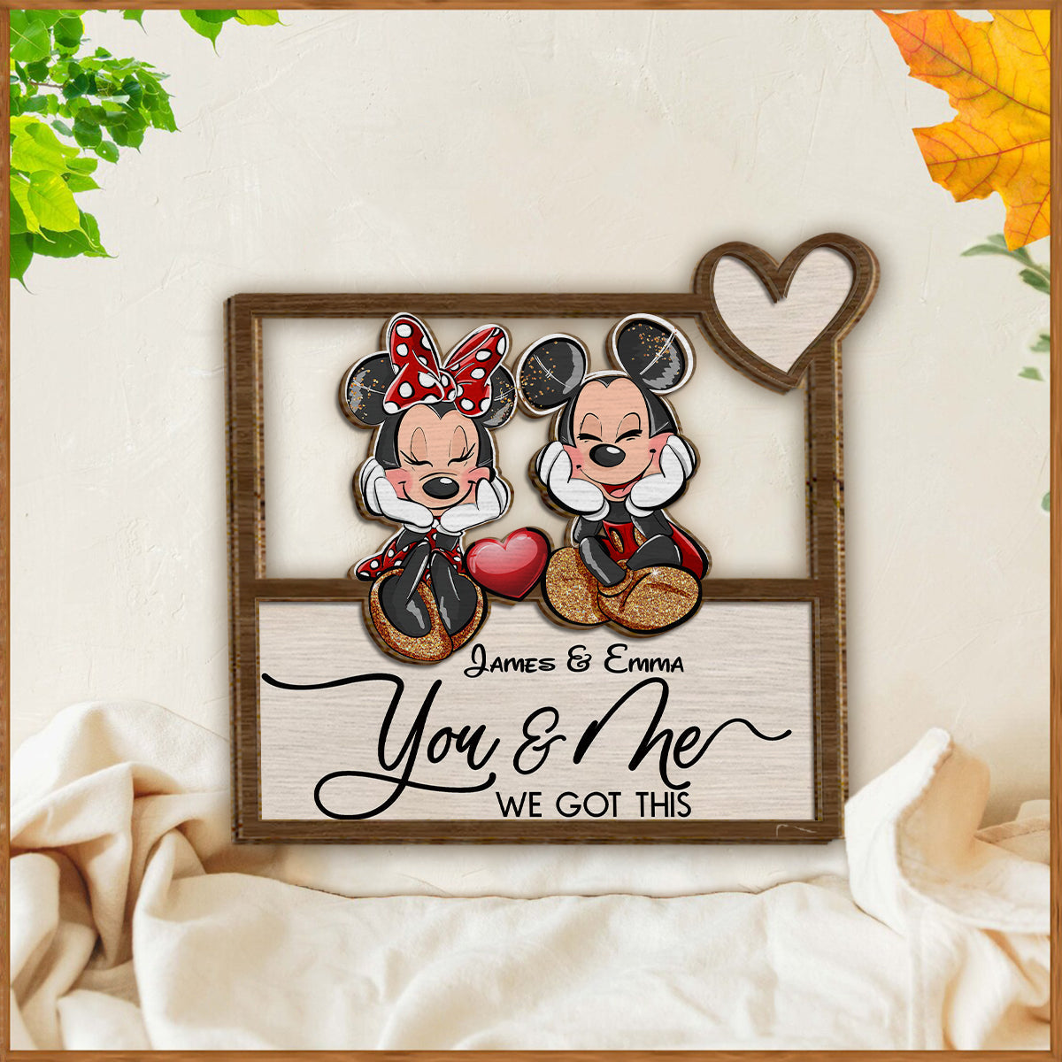 Personalized Mickey Mouse Ears Wood Sign Custom Name Gift