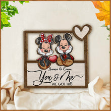Load image into Gallery viewer, Personalized Mickey Mouse Ears Wood Sign Custom Name Gift
