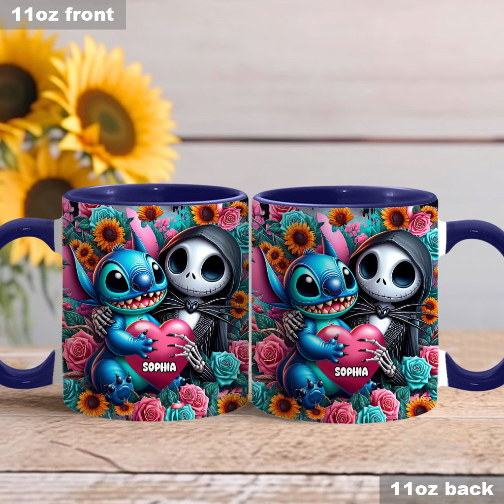 Personalized Nightmare Accent Mug Custom Name Gift for Halloween