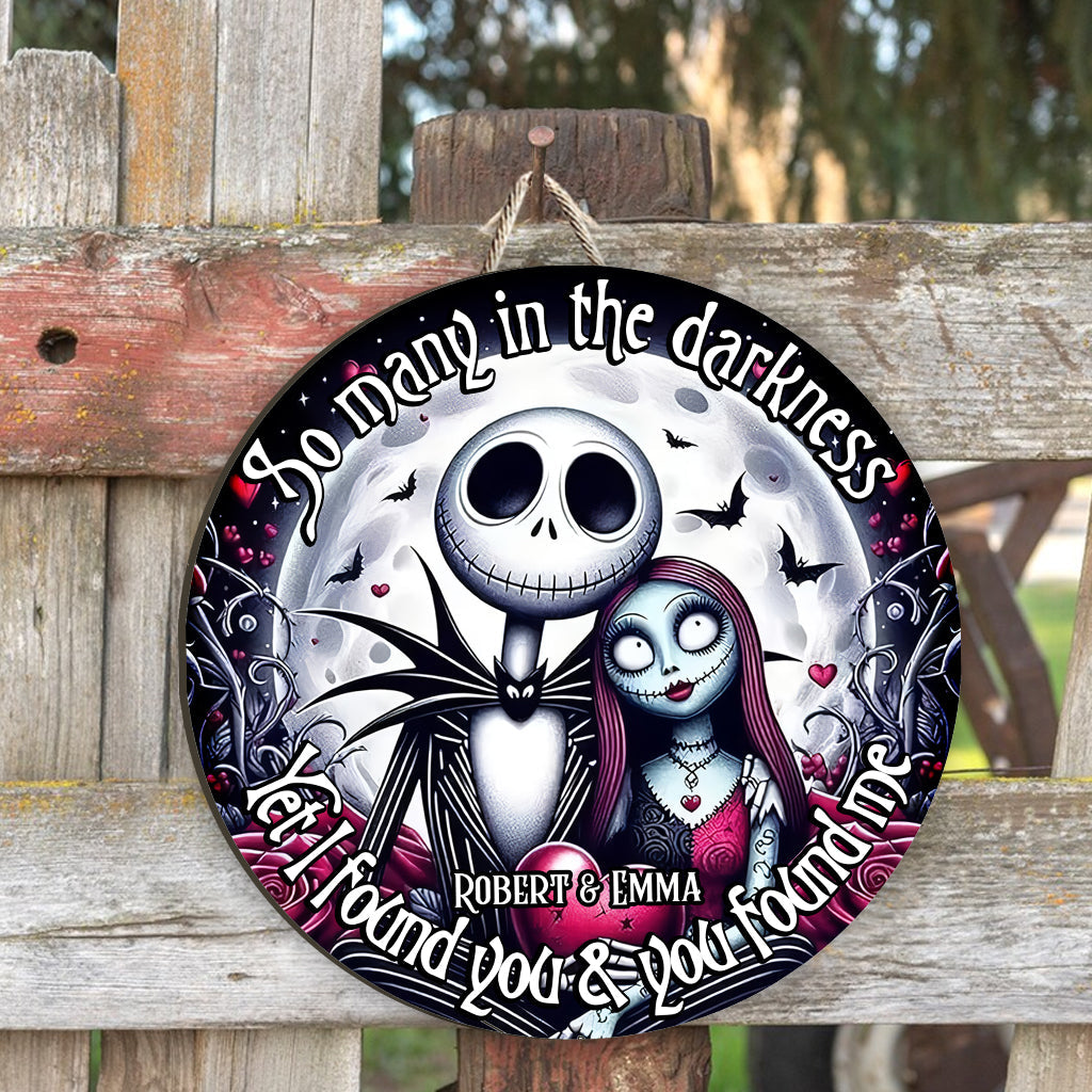 Personalized Nightmare Round Wood Sign Custom Couple Gift for Wedding Anniversary