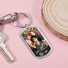 Load image into Gallery viewer, Personalized LGBT Support Epoxy Metal Keychain Unique Gift
