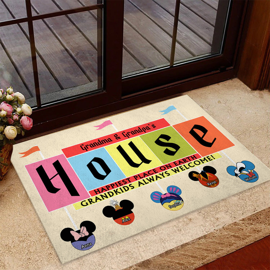 Personalized Doormat for Grandparents Custom Name Welcome Gift