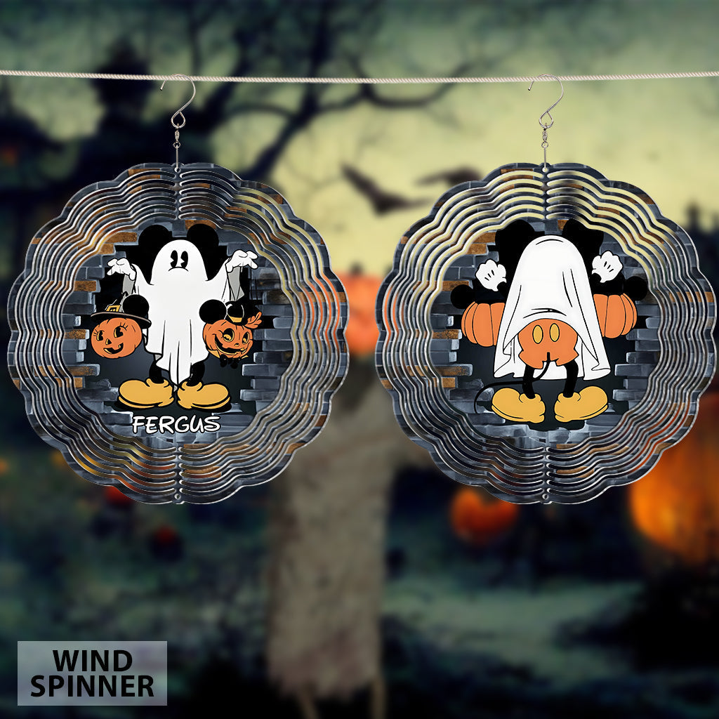 Funny Ghost Mouse Personalized Wind Spinner Gift for Halloween