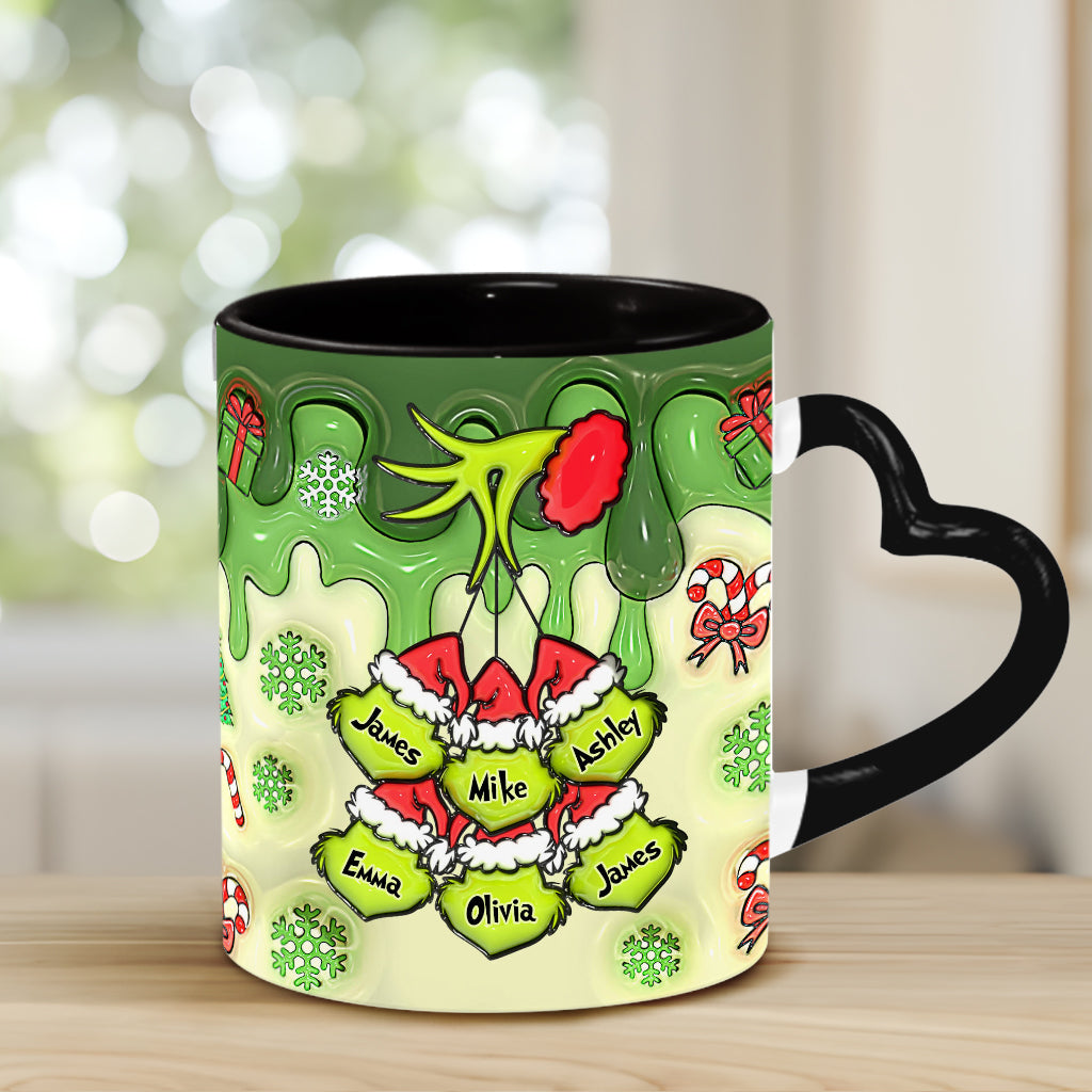 Personalized Heart Handle Mug Custom Name Gift for Mom