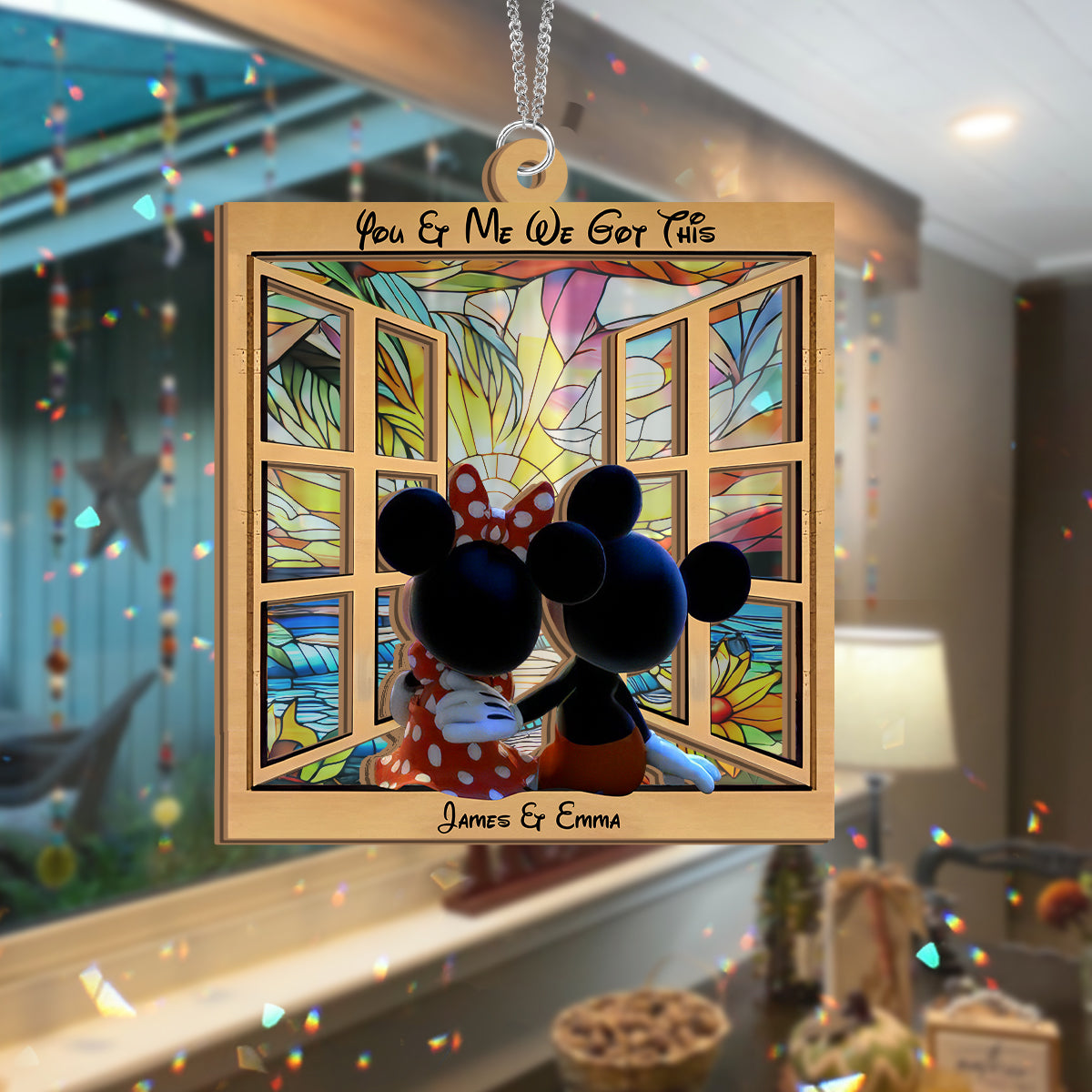Personalized You & Me We Got This Suncatcher Gift for Couples